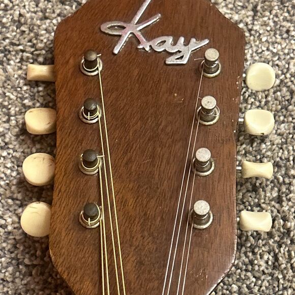 VTG 1955 Kay N-1 A Style 8-String Electric Mandolin Guitar Teardrop Sunburst - Picture 5 of 15
